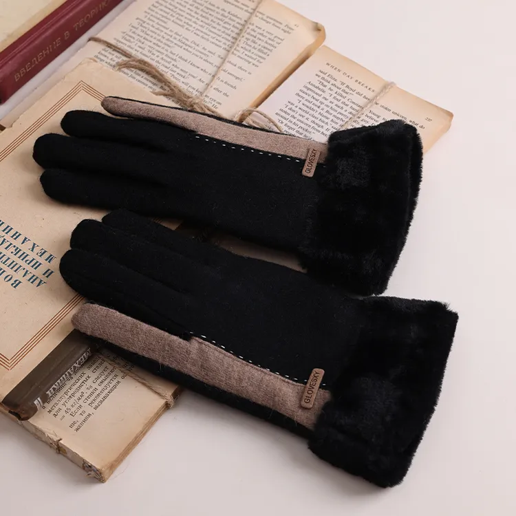 Lagur Wool Blend Knit Gloves Women's-7