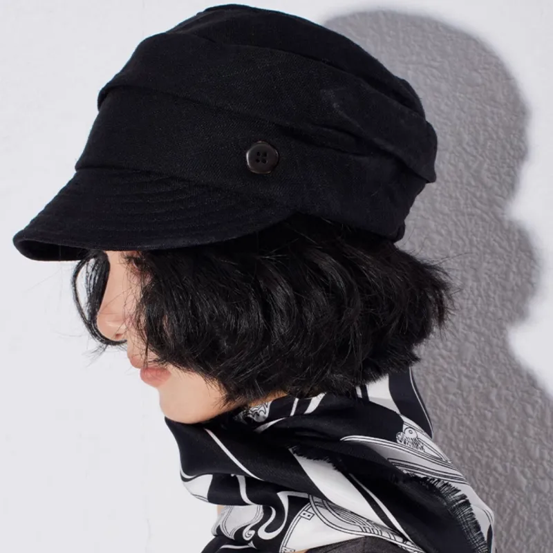 Lagur Cotton Linen Blend Baseball Caps Women's-3