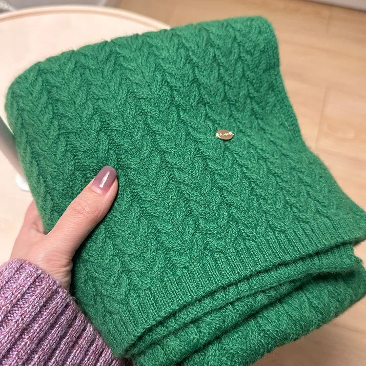 Lagur 100% Merino Wool Knit Scarves Women's-6