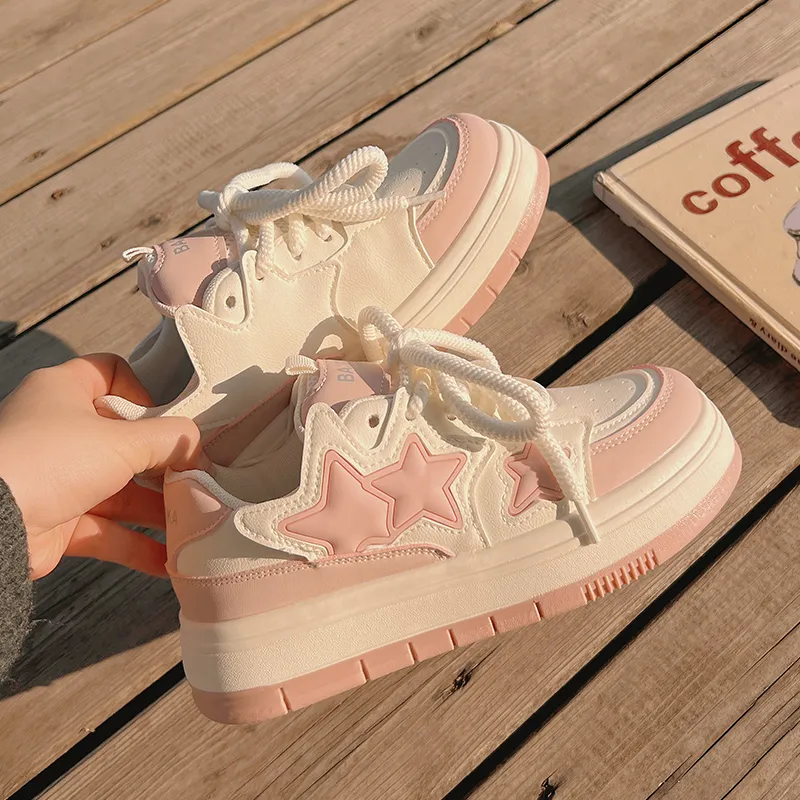 SNXR Water-Resistant Cushioning Wear-Resistant Low-Top Skateboard Shoes Women's Pink-9
