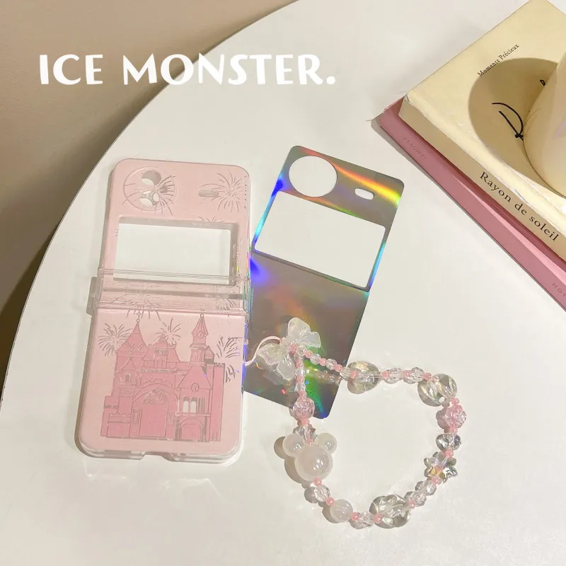 Mivana ABS + PC Material DIY Bracelet Cute Foldable Phone Case Compatible With VIVO XFlip 3 piece Set-3