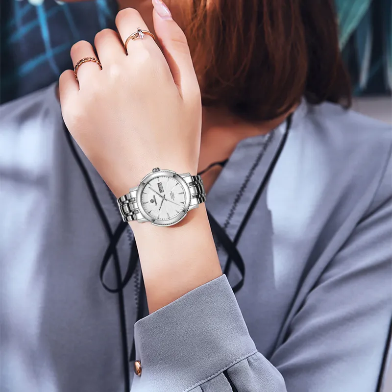 STARKING Automatic Mechanical Movement Watch Unisex White Dial-3