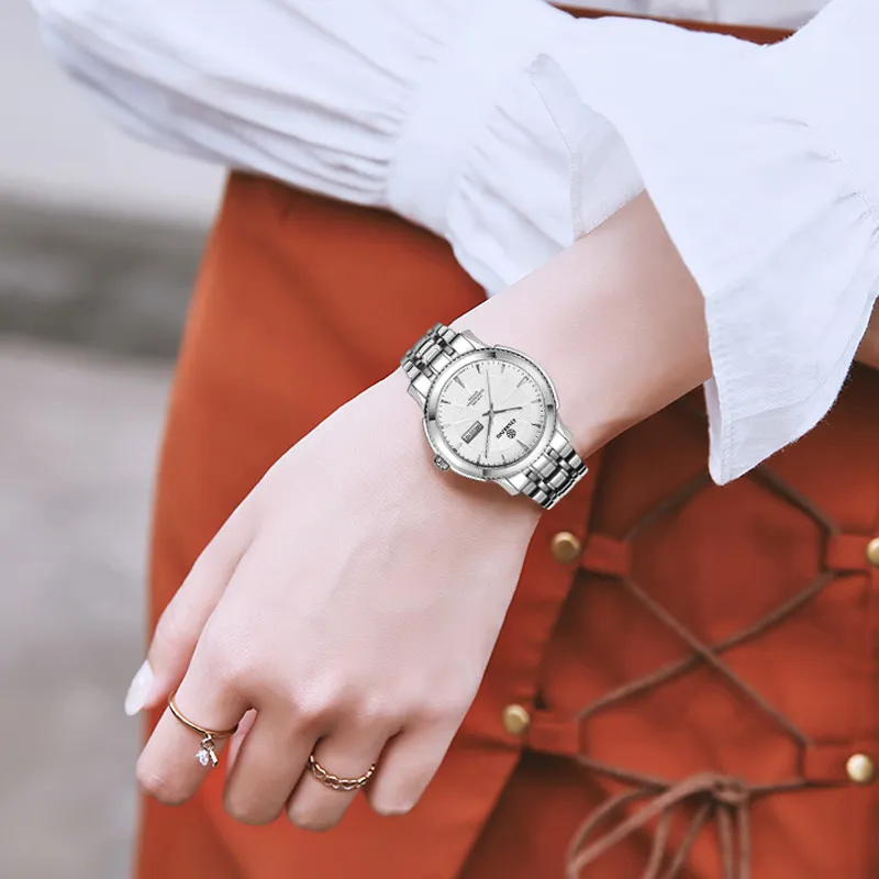STARKING Automatic Mechanical Movement Watch Unisex White Dial-1