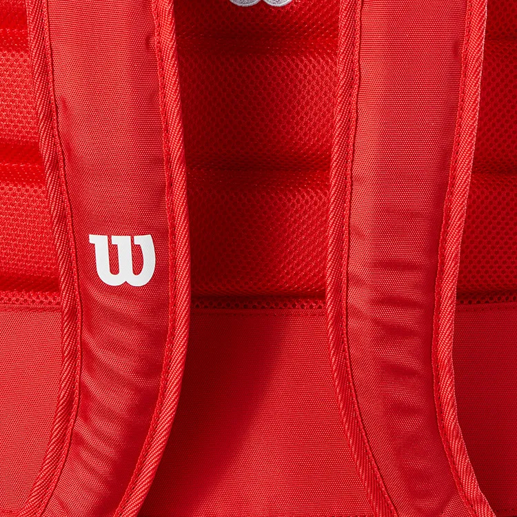 Wilson Tennis Racket Bags Unisex Large Capacity, Can Hold Two Red-7