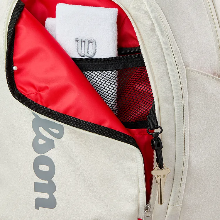Wilson Tennis Racket Bags Large Capacity, Can Hold 2 Items White-4
