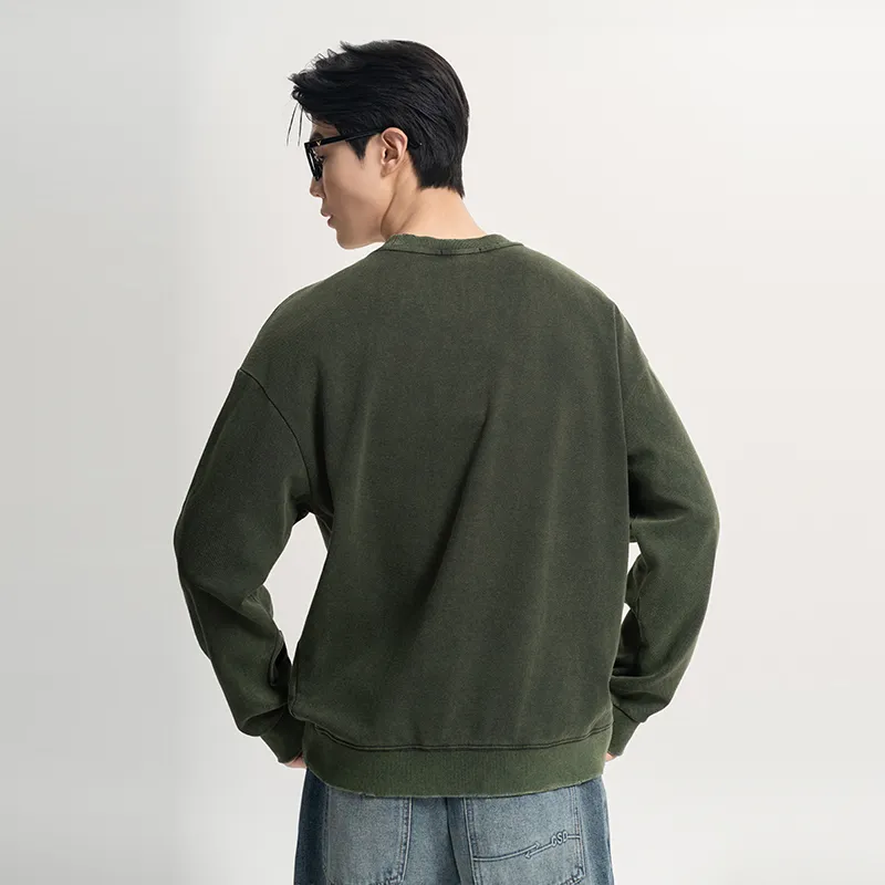 CAISEDI Sweatshirts Men Green-5