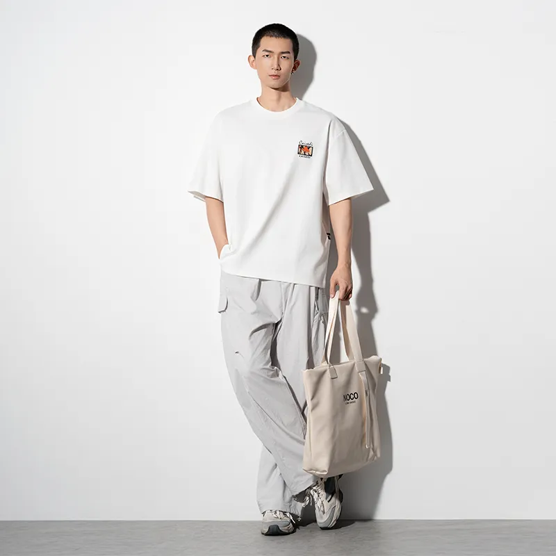 CAISEDI T Shirts Men White-3