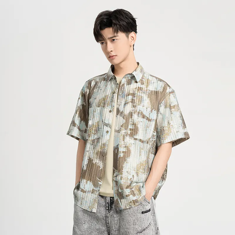 CAISEDI Shirts Men Multicolor-5