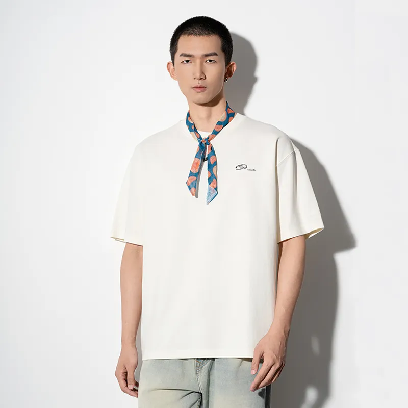 CAISEDI T Shirts Men Apricot-5