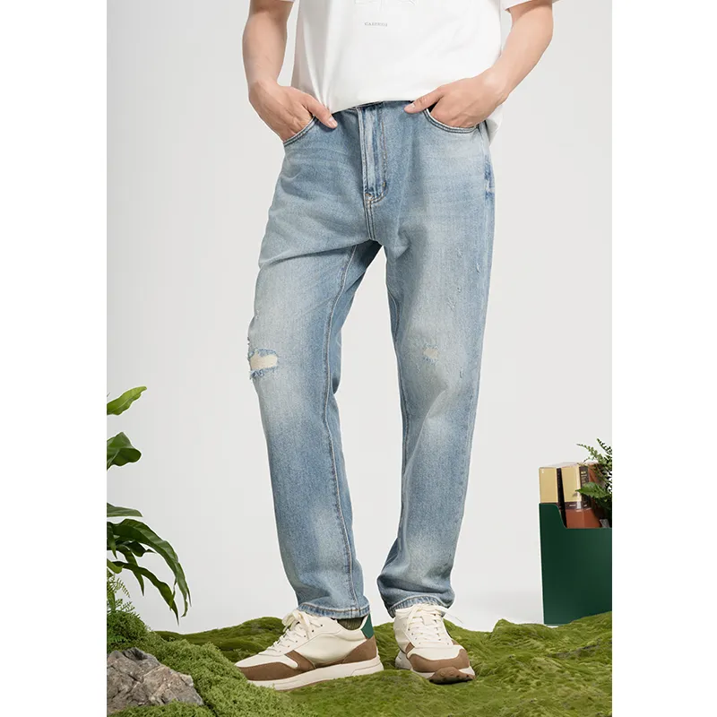 CAISEDI Jeans Men Blue-5