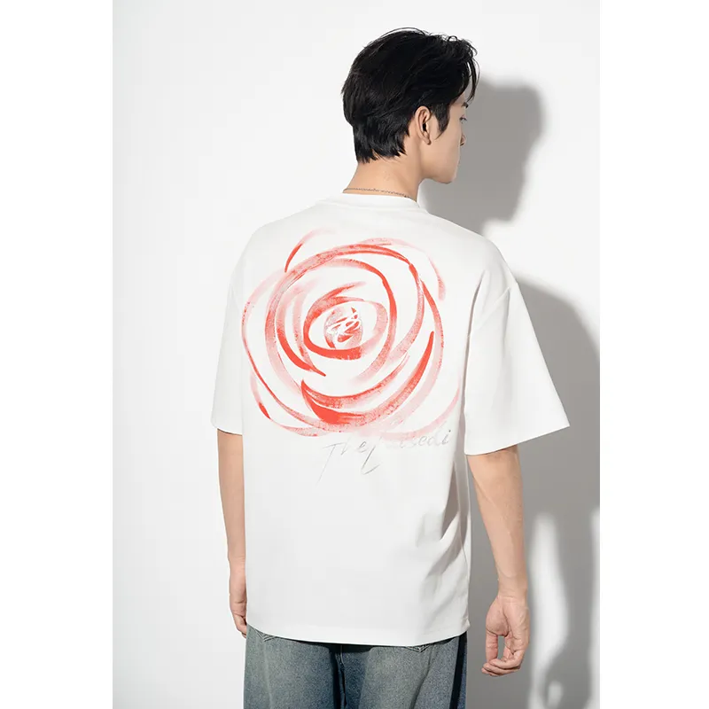 CAISEDI T Shirts Men White-4