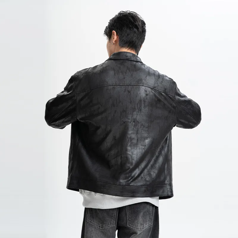 CAISEDI Jackets Coats Men's Black-5