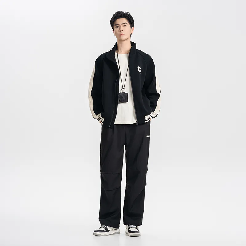 CAISEDI Jackets Coats Men's Black-4