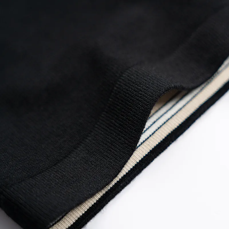 CAISEDI T Shirts Men Black-3