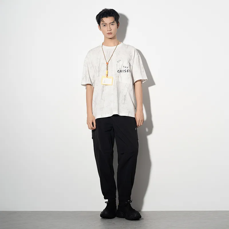 CAISEDI T Shirts Men White-2