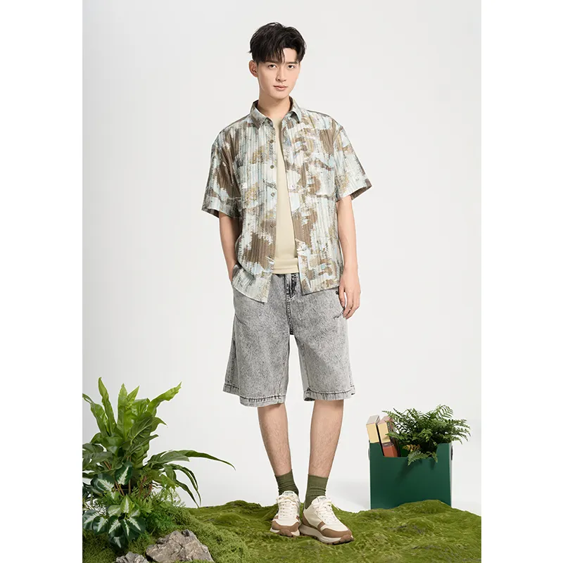 CAISEDI Shirts Men Multicolor-2