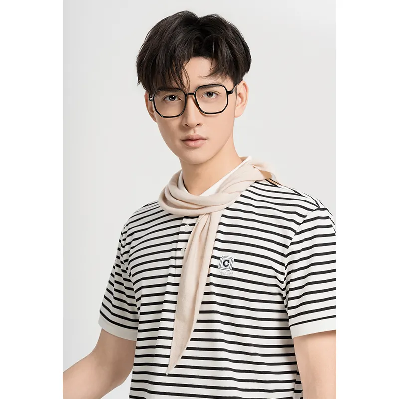 CAISEDI T-Shirts Men White-5