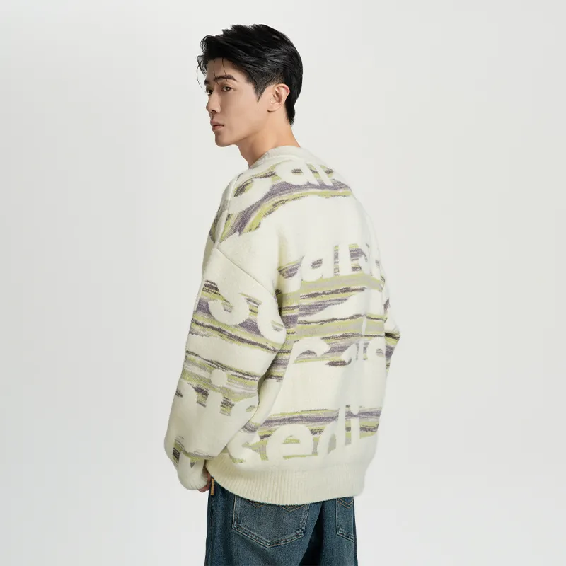 CAISEDI Sweaters Men Ecru-5