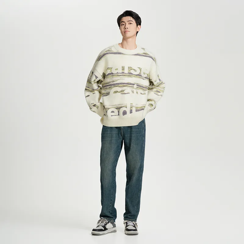 CAISEDI Sweaters Men Ecru-4
