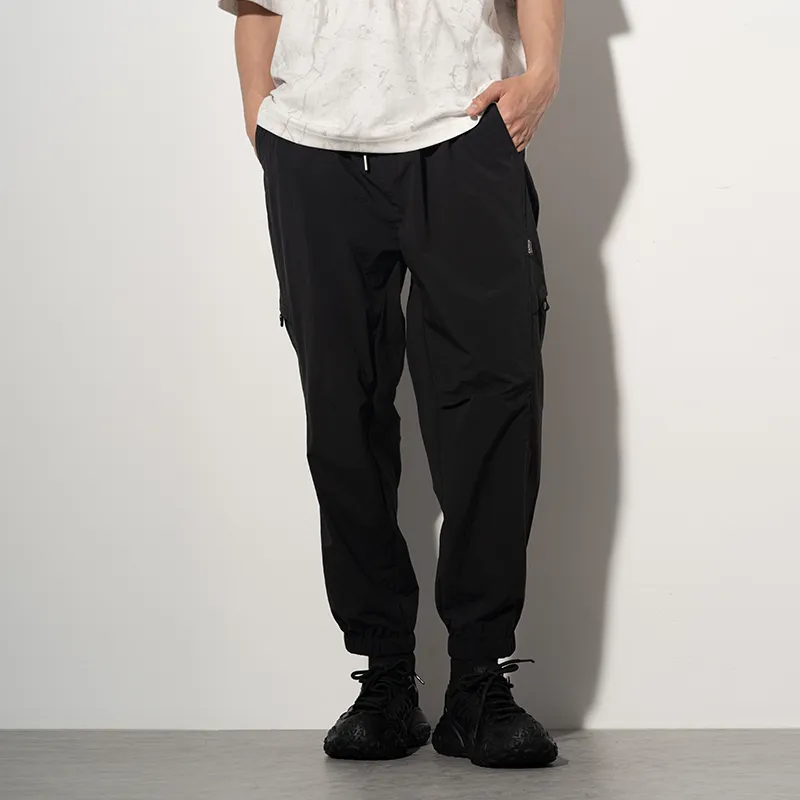 CAISEDI Casual Pants Men's Black-4