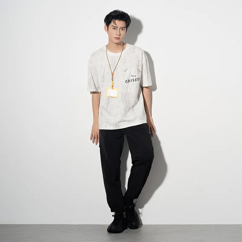 CAISEDI T Shirts Men White-3