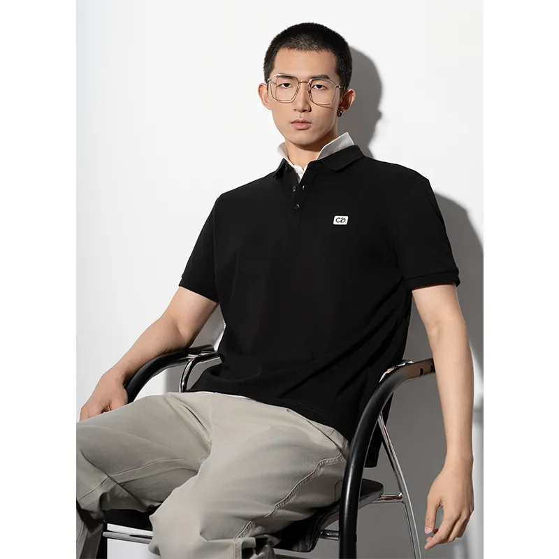 CAISEDI T Shirts Men Black-5