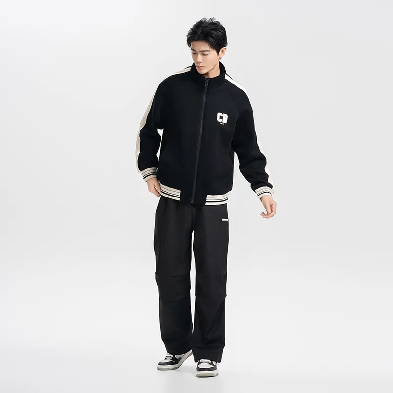 CAISEDI Jackets Coats Men's Black-5