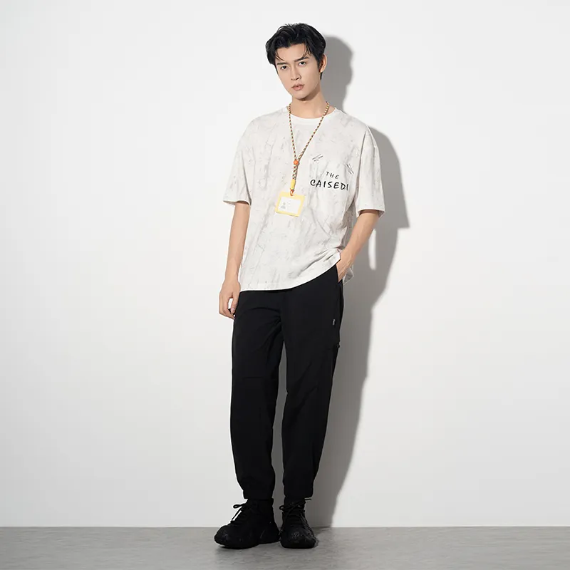 CAISEDI Casual Pants Men's Black-2