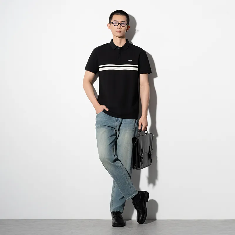 CAISEDI T Shirts Men Black-3