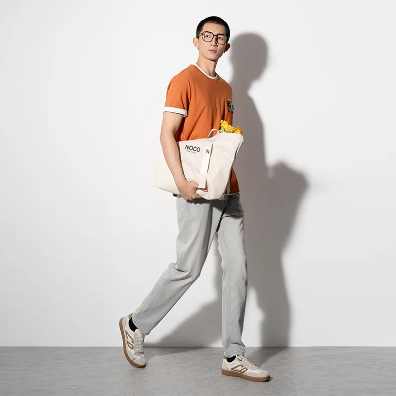 CAISEDI T Shirts Men Orange-3