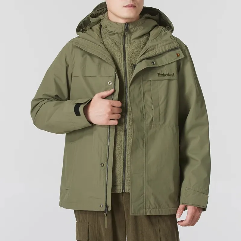 Timberland Windproof Wear Resistant Warm Windbreaker Jacket Men's Green-1