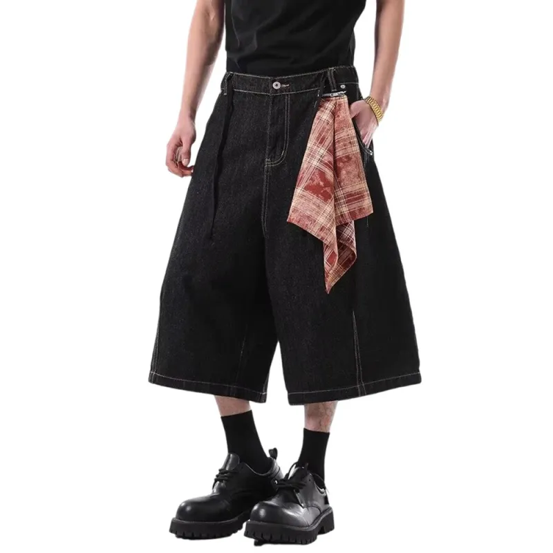 Weles Denim Shorts Unisex Black-4
