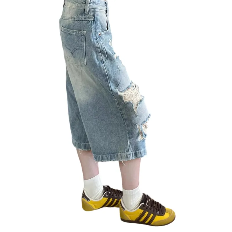 Weles Denim Shorts Unisex Blue-5