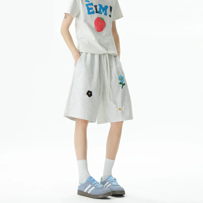 Weles Casual Shorts Unisex White Heather Gray-4