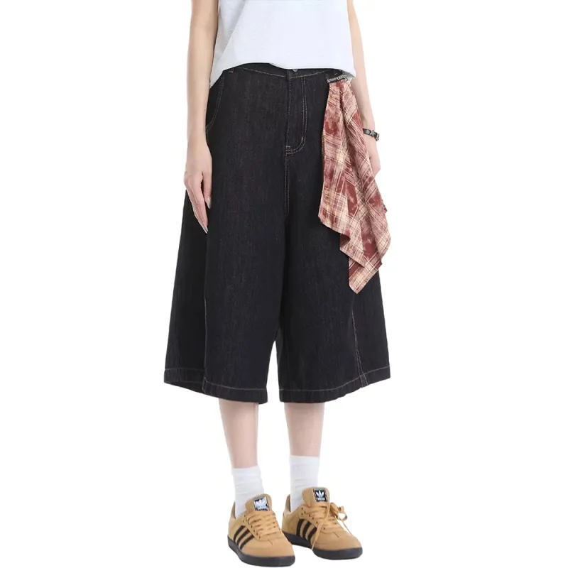 Weles Denim Shorts Unisex Black-1