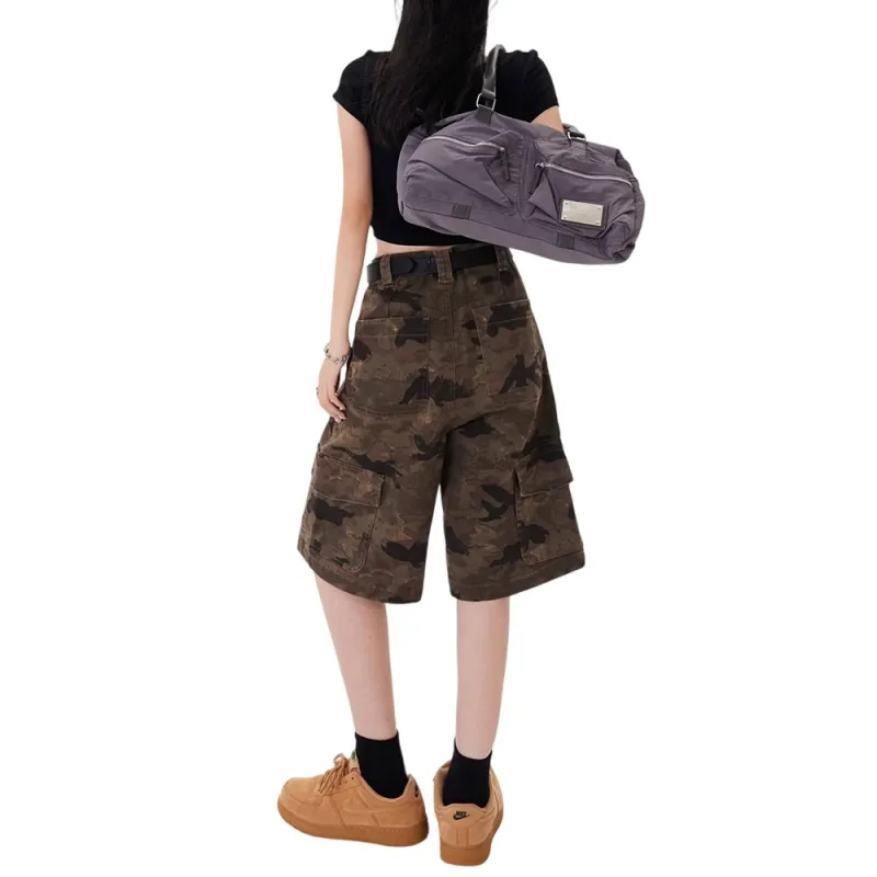 Weles Denim Shorts Unisex Camouflage-4