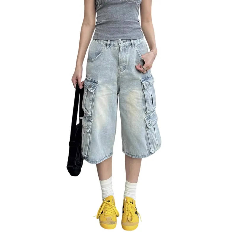 Weles Denim Shorts Unisex Blue-1