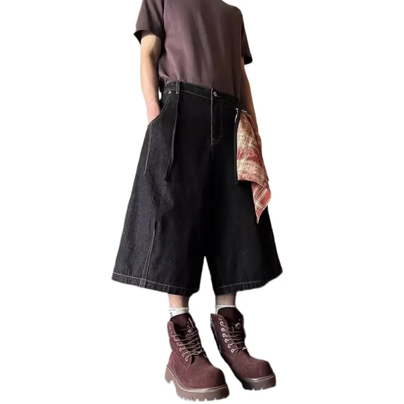 Weles Denim Shorts Unisex Black-5