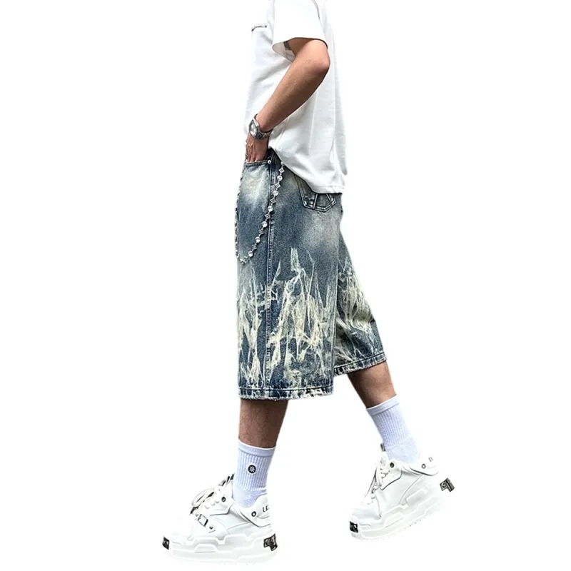 Weles Denim Shorts Unisex Blue-5