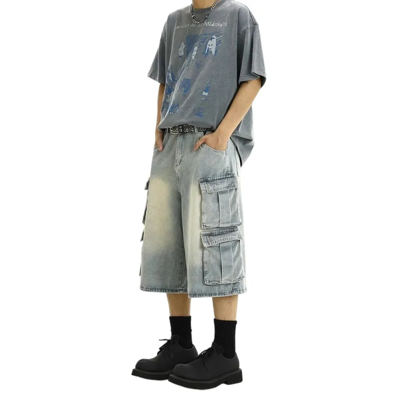 Weles Denim Shorts Unisex Blue-4