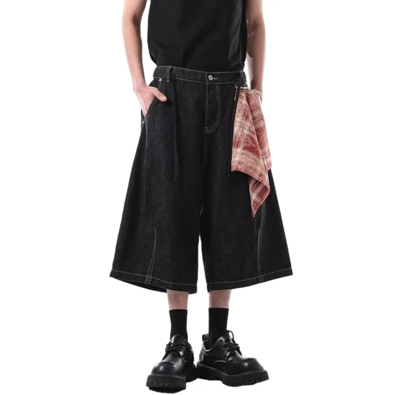 Weles Denim Shorts Unisex Black-5