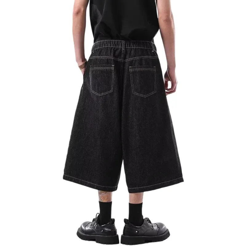 Weles Denim Shorts Unisex Black-3