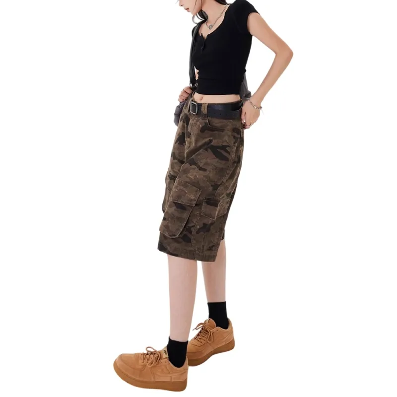 Weles Denim Shorts Unisex Camouflage-2