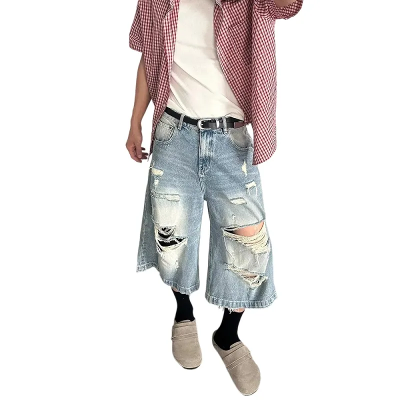 Weles Denim Shorts Unisex Blue-3