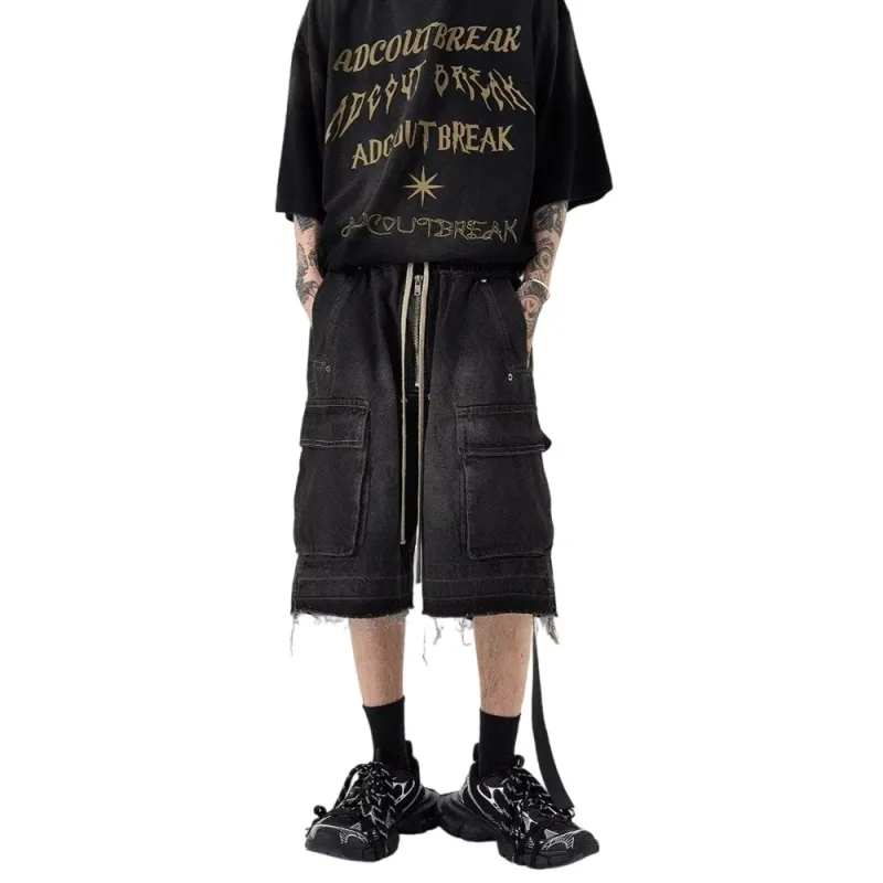 Weles Denim Shorts Unisex Black-2