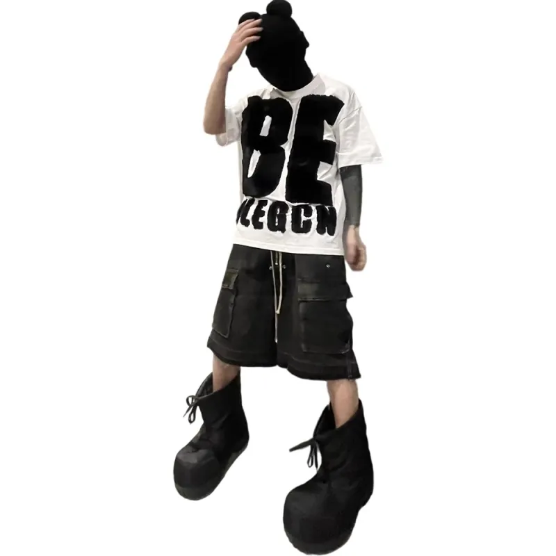 Weles Denim Shorts Unisex Black-7
