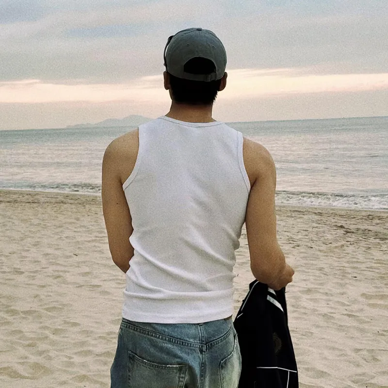 Weles Tank Tops Men White-1