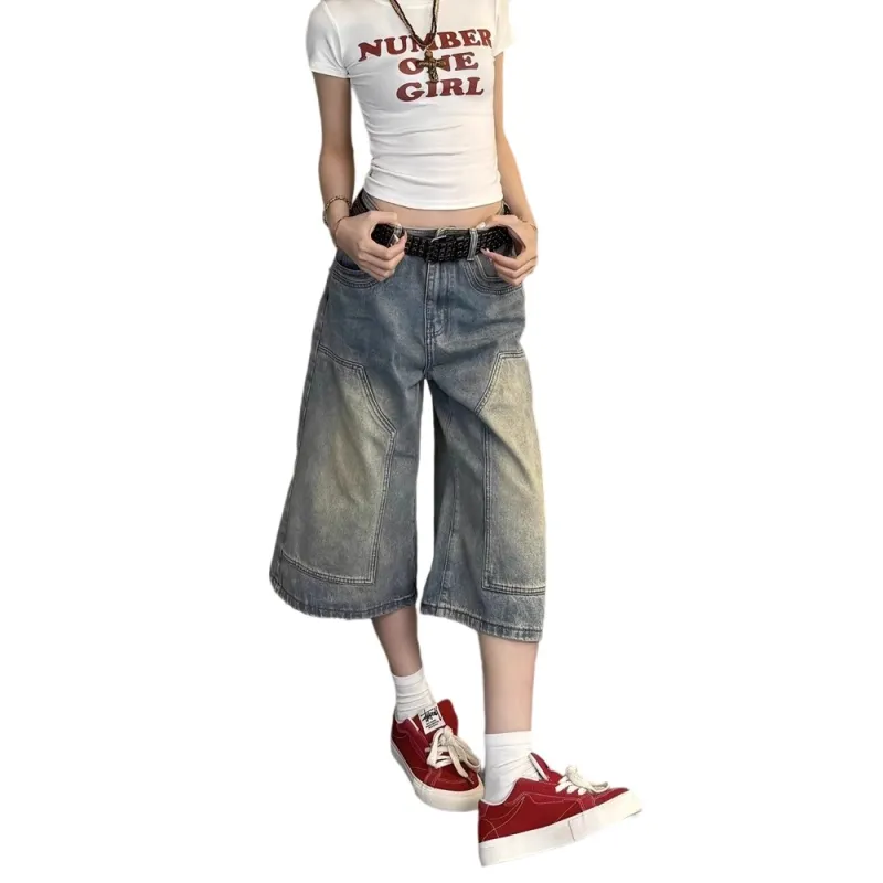 Weles Denim Shorts Unisex Vintage Blue-1