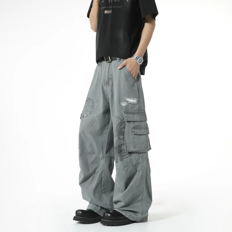 Weles Casual Pants Unisex Gray-3