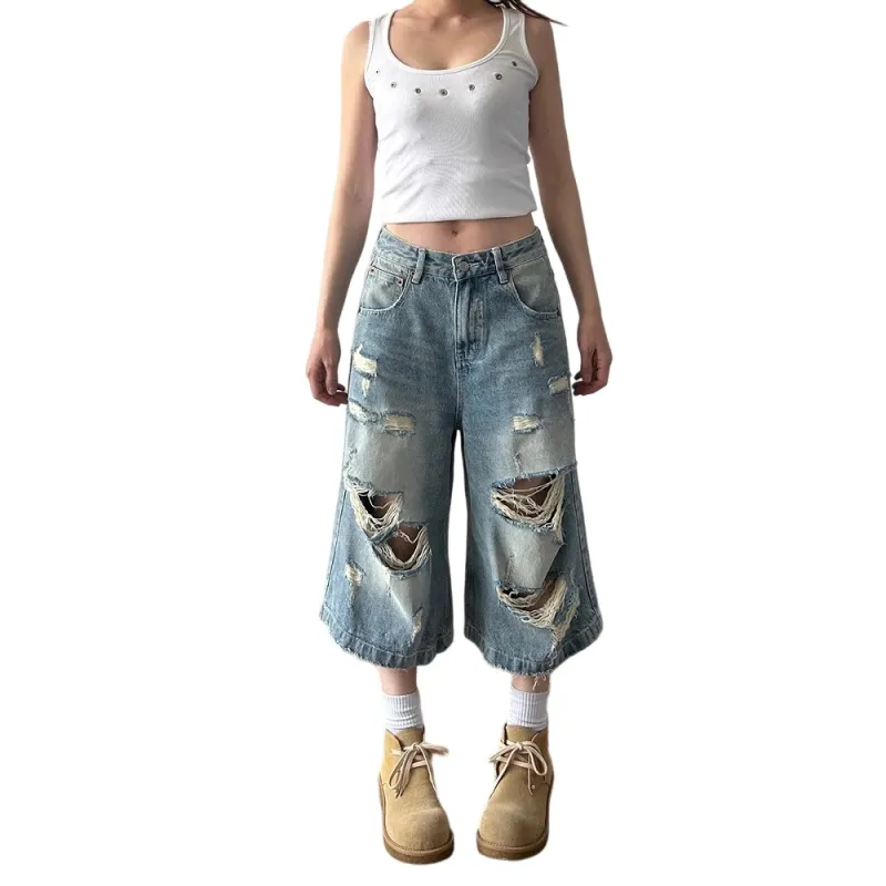 Weles Denim Shorts Unisex Blue-2